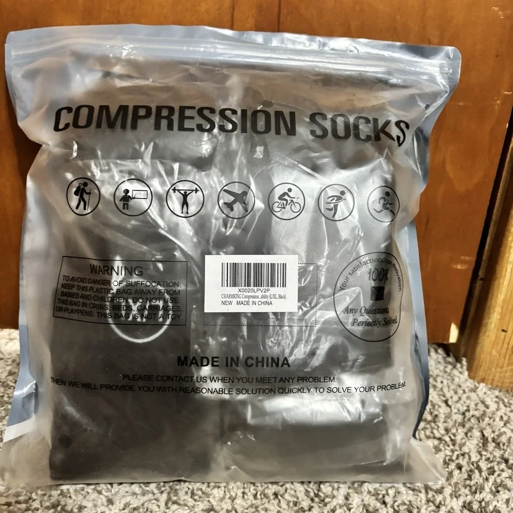 Compression Socks Size L/XL 7 Pairs New